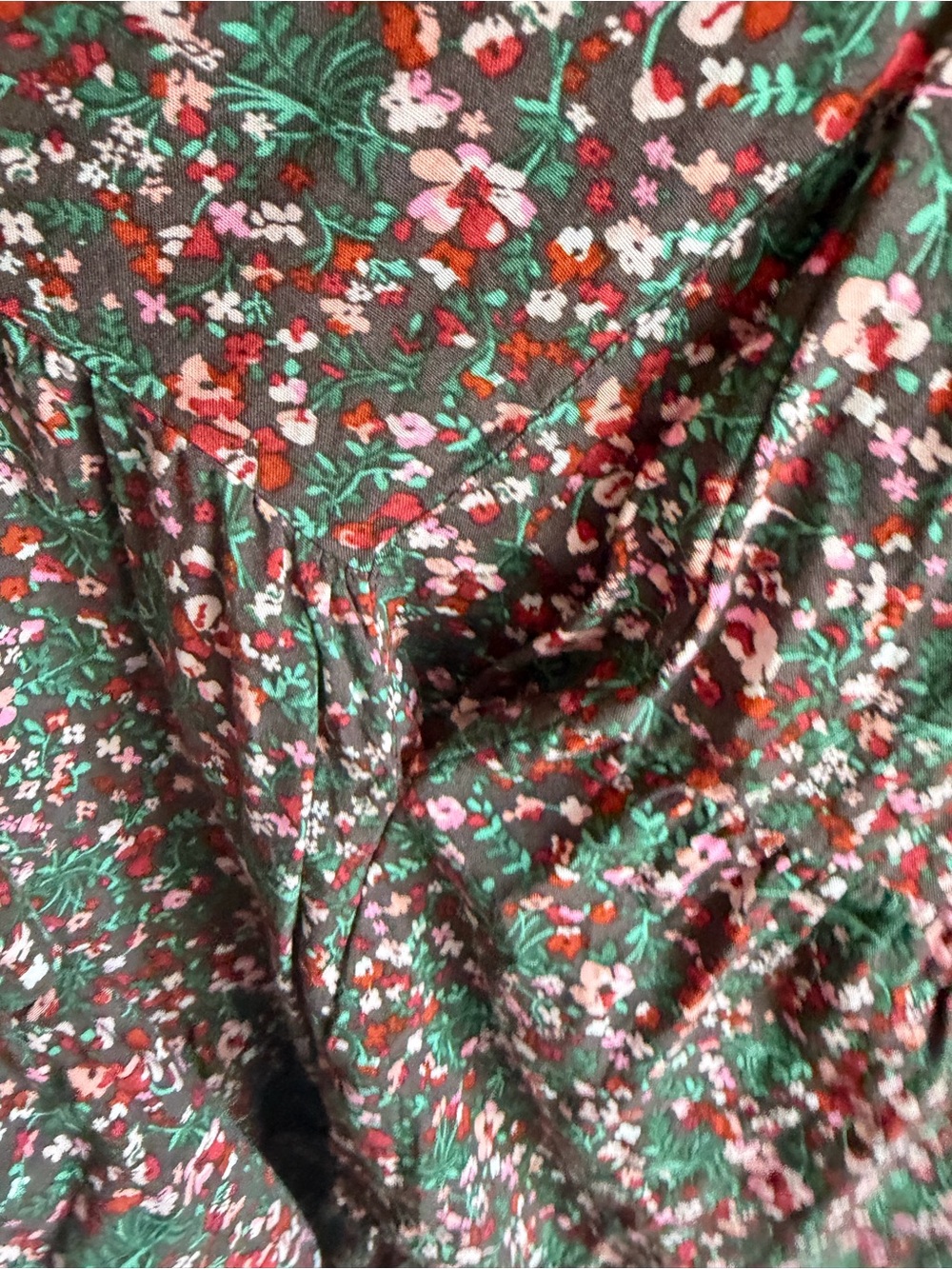 MATILDA JANE Brown Floral Bohemian Tiered Cottagecore Dress - Picture 4 of 5